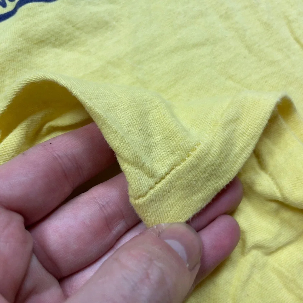 VTG Rare 1975 WAG Washington PA Bicycle T-Shirt Yellow Single 70s‎ S USA Cycling